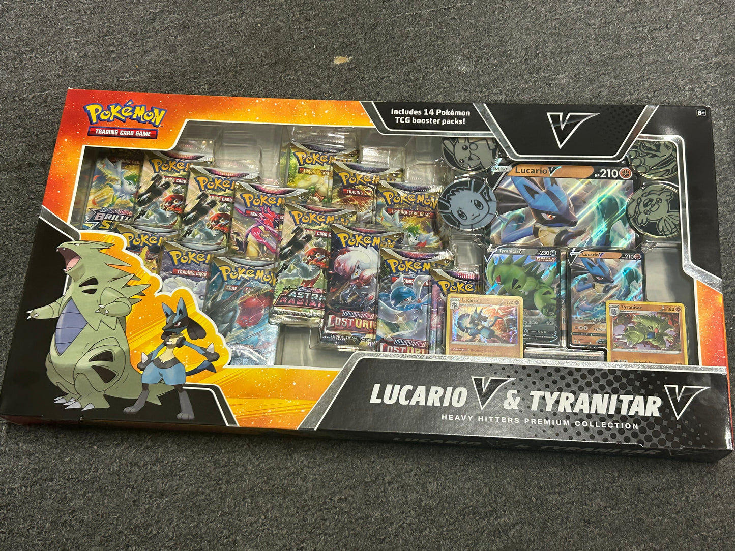 HEAVY HITTERS LUCARIO/TYRANITAR COLLECTION BOX. LIMIT 1 FLASH SALE