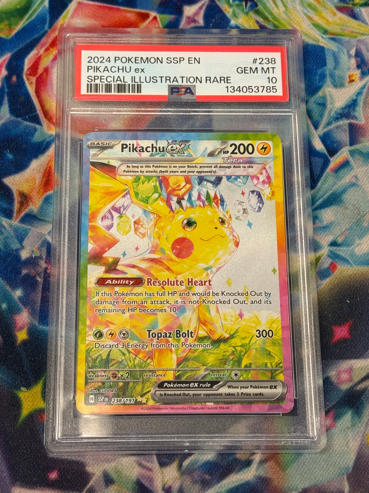 SURGING SPARKS PIKACHU ex 238/191 PSA 10 PK1720