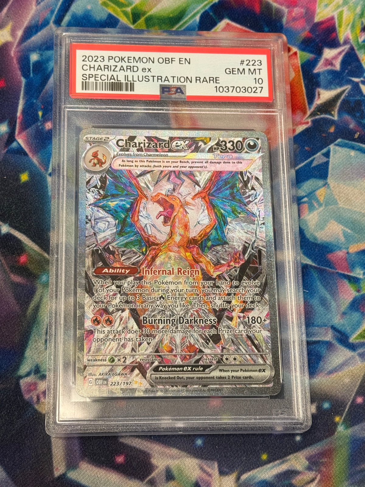 OBSIDIAN FLAMES CHARIZARD ex 223/197 PSA 10 PK1726