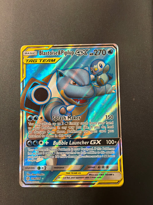 Cosmic Eclipse Blastoise & Piplup Gx 214/236 Tag Team *PK1563*
