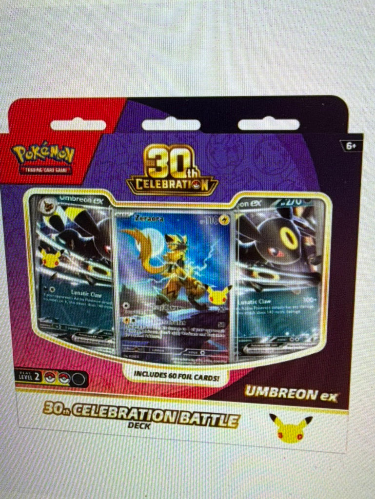 CELEBRATIONS 30TH ANNIVERSARY BATTLE DECK ESPEON/UMBREOK.   10/30