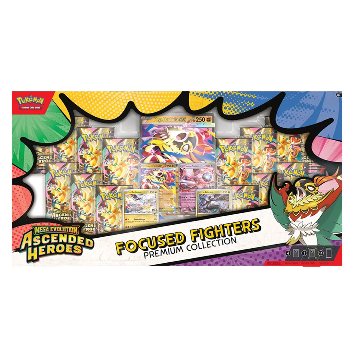 FOCUSED FIGHTERS ASCENDED HEROES SEALED COLLECTION BOX  (14 PACKS)