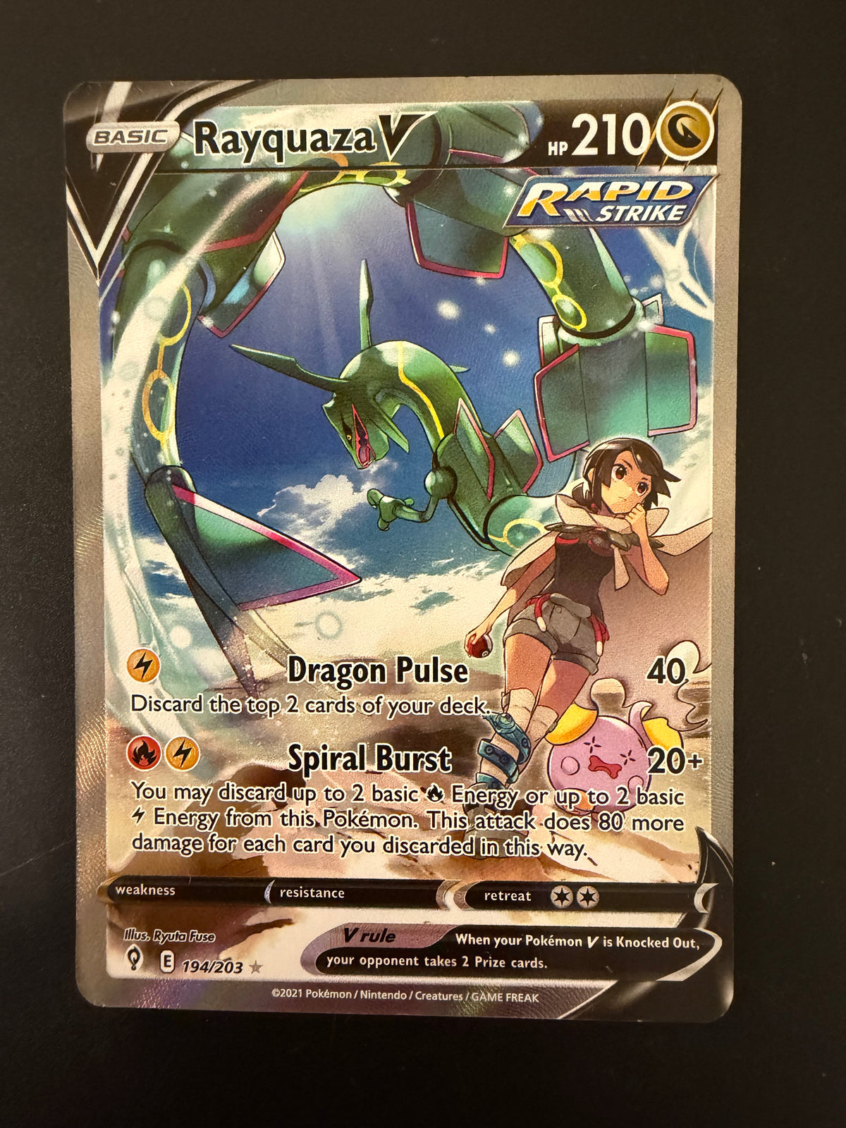EVOLVING SKIES RAYQUAZA 194/203 PK1373