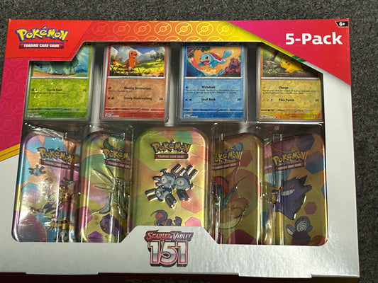 151  (5-MINI TIN) COLLECTION BOX.   (10 PACKS)