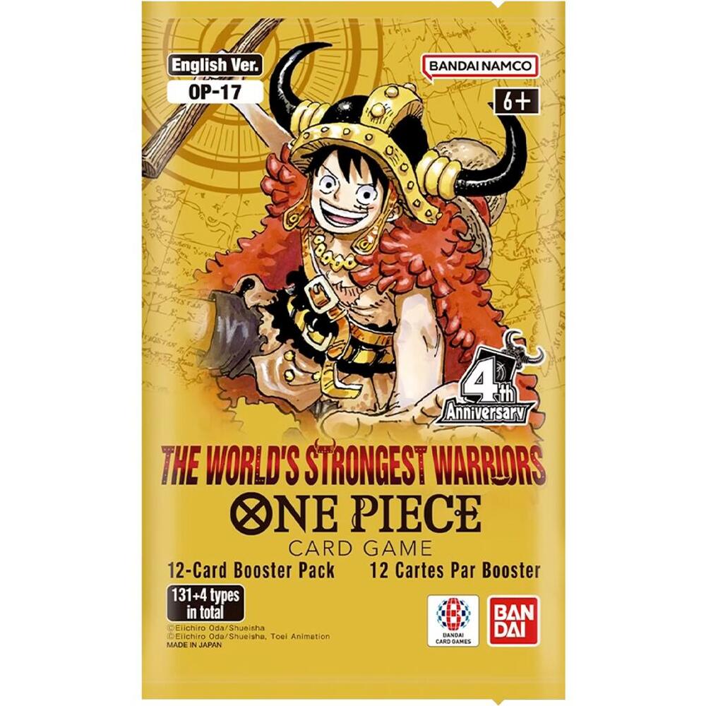 ONE PIECE OP-17 THE WORLD'S STRONGEST WARRIORS SLEEVED BOOSTER PACK