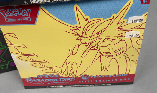 PARADOX RIFT POKEMON CENTER ELITE TRAINER BOX.  **CYBER MONDAY**