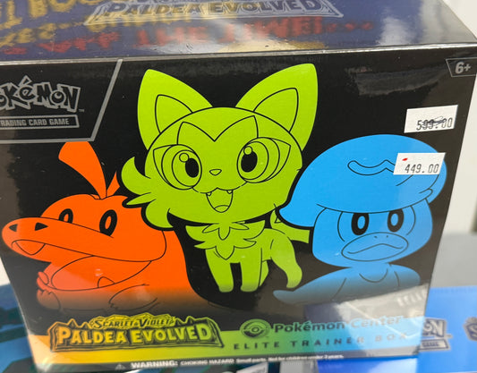 PALDEA EVOLVED POKEMON CENTER ELITE TRAINER BOX. **CYBER MONDAY**