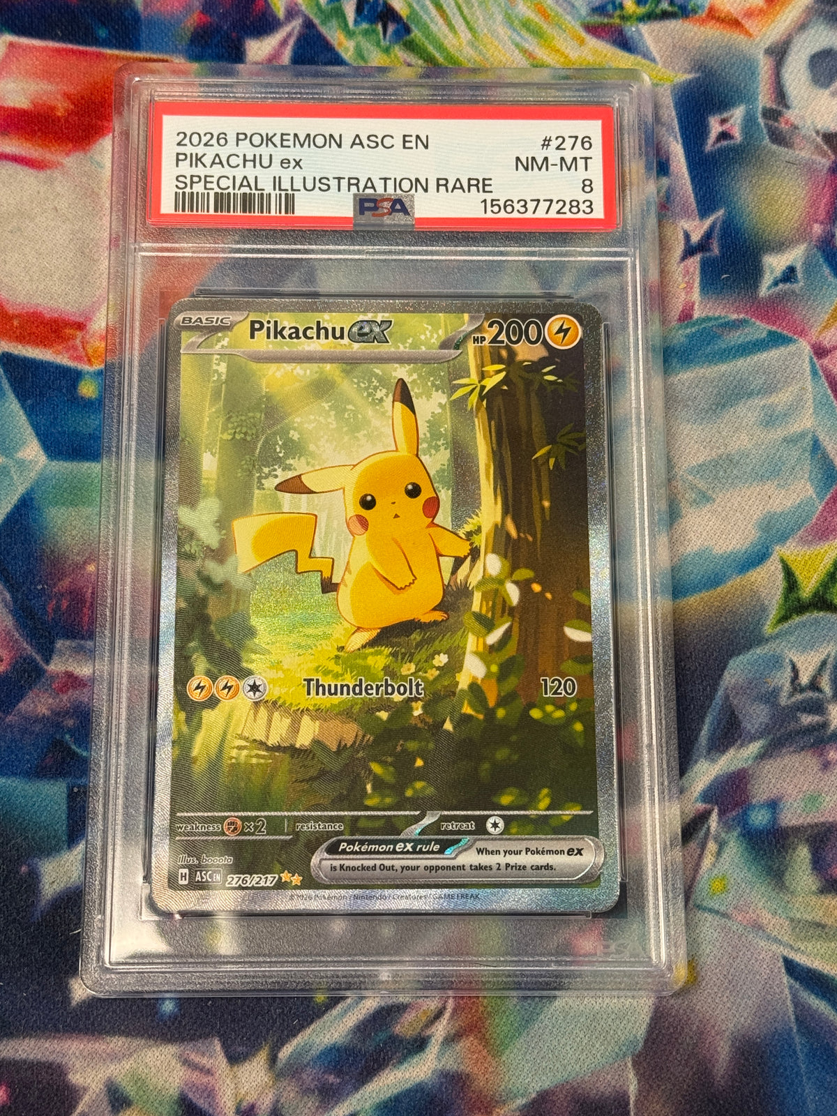 ASCENDED HEROES PIKACHU ex  276/217  PSA 8  PK1719