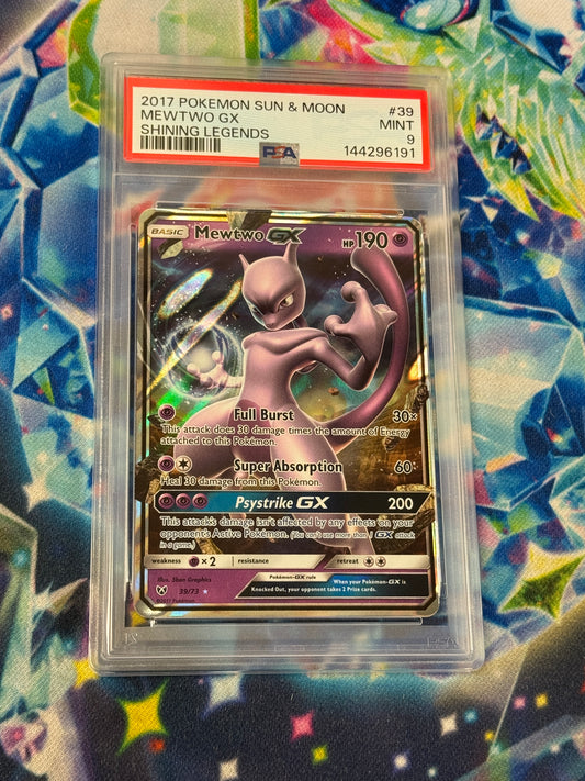 2017 SHINING LEGENDS MEWTWO GX #39  PSA 9  PK1130