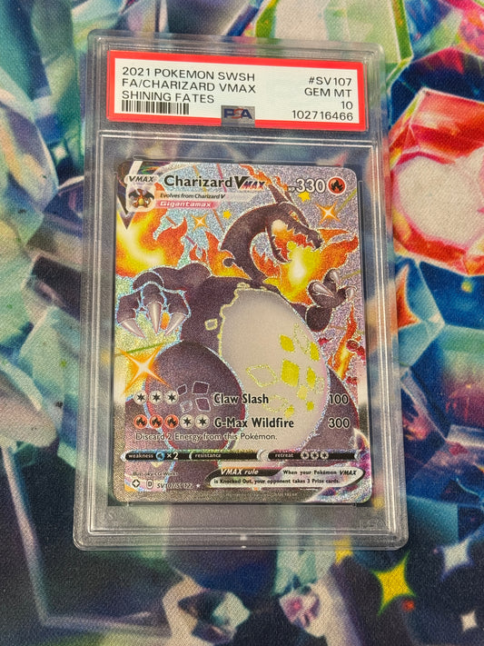 2021 SHINING FATES CHARIZARD VMAX  #SV107  PSA 10  PK1159