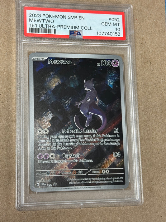 2023 151 UPC PROMO MEWTWO  BSP 052  PSA 10  PK1181
