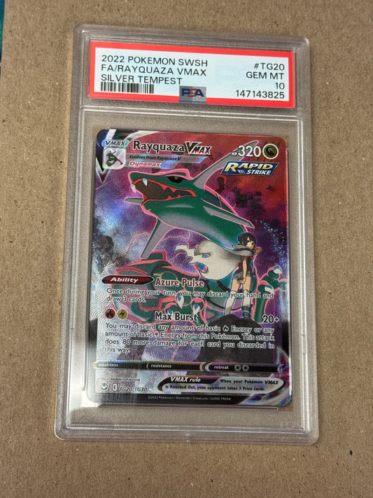 2022 SILVER TEMPEST RAYQUAZA VMAX #TG20  PSA 10  PK1267