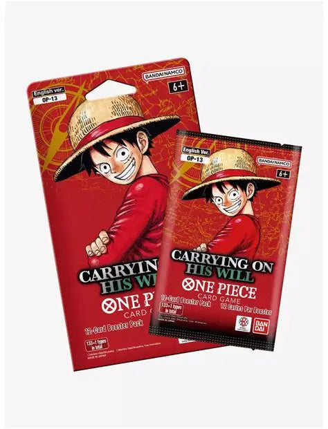 ONE PIECE OP-13 CARRYING ON HIS WILL BOOSTER SLEEVED PACK